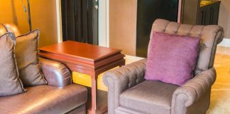 furniture arrangement for awkward living room
